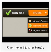 Red Horizontal Flash Menu Samples In Flash