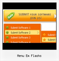 Free Flash Drop Down Menu Template Flash Button Navigation Sample