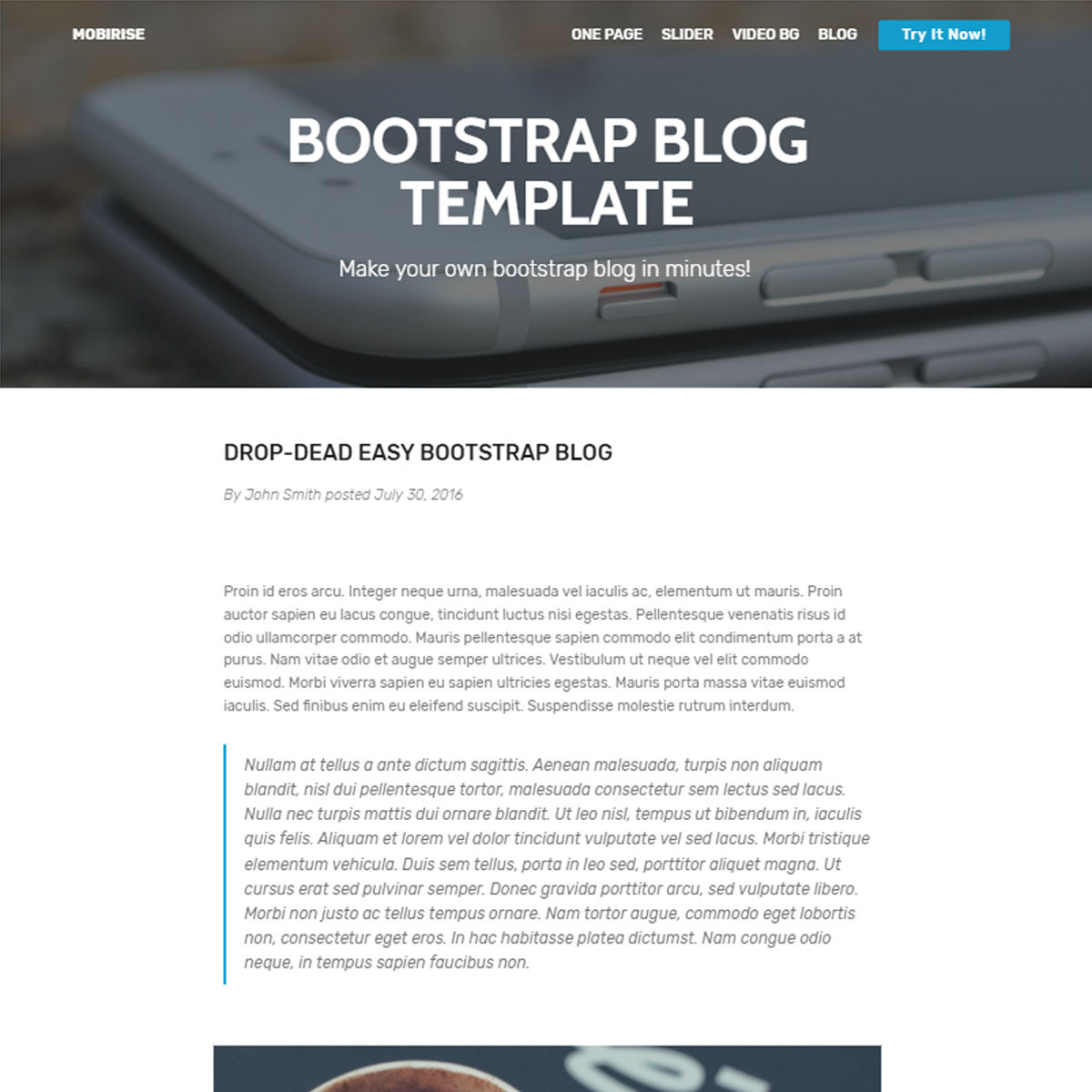 CSS3 Bootstrap Blog Themes