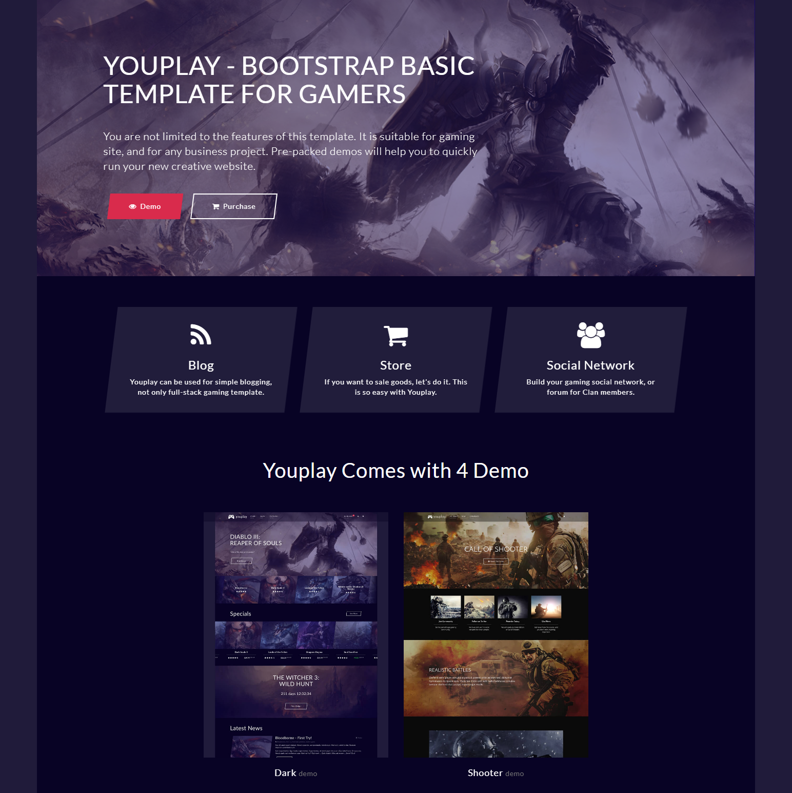 HTML5 Bootstrap YouPlay Templates