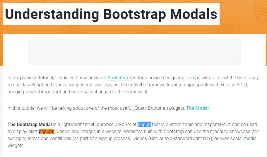 An additional  beneficial  post  concerning Bootstrap Modal Popup