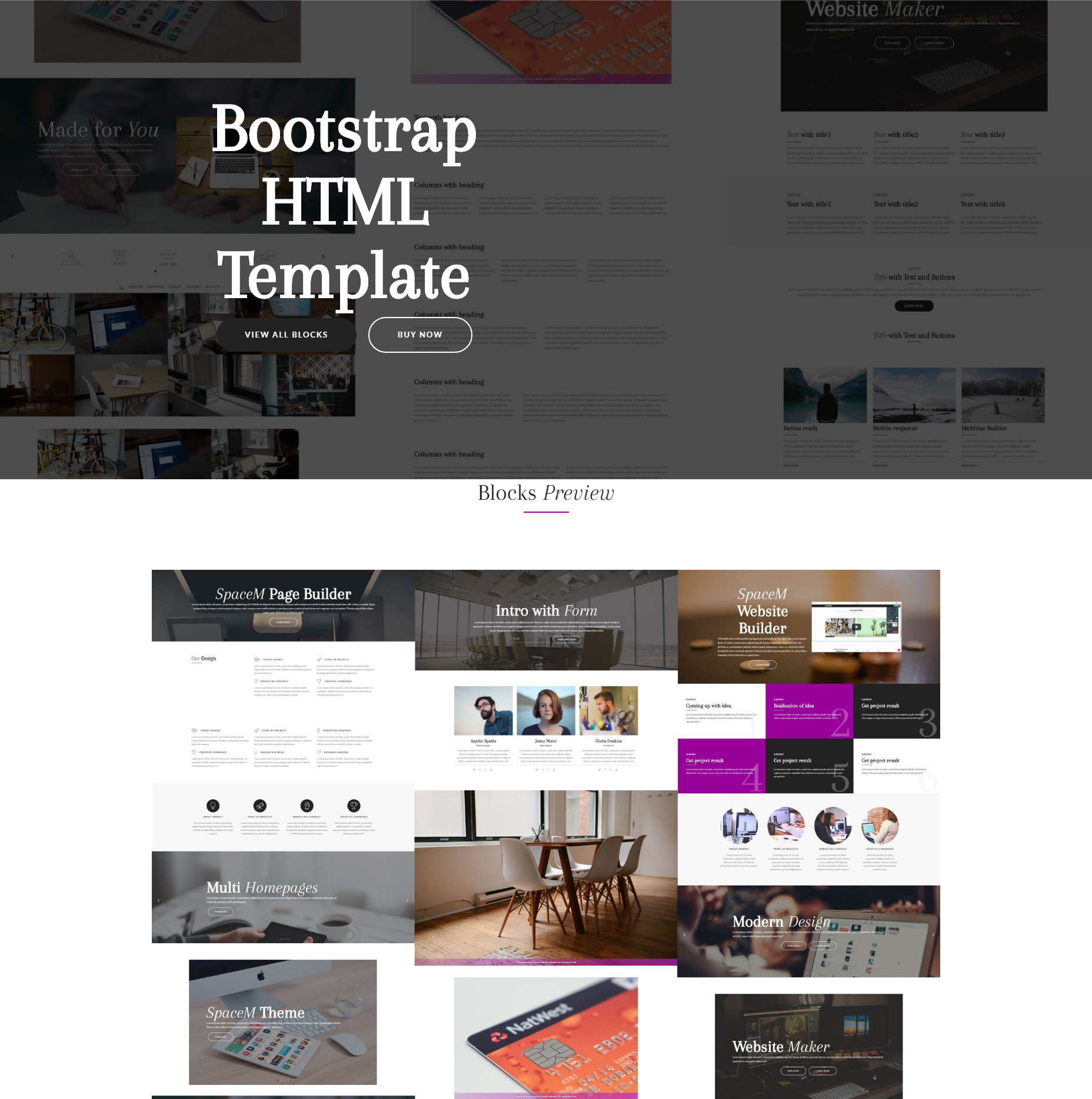 CSS3 Bootstrap HTML Templates