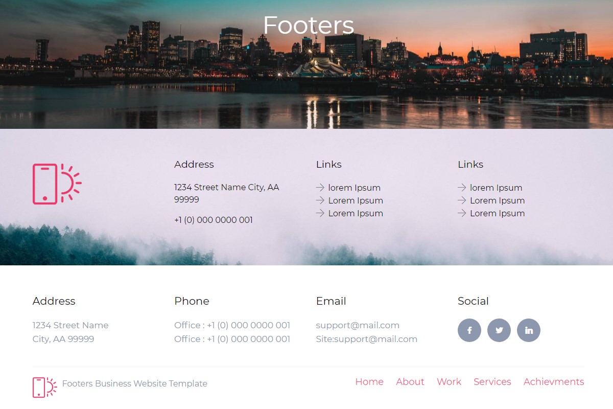 Bootstrap Footer 